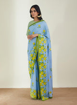 The Backyard Rose Saree