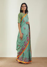 The Old Garden Roses Saree