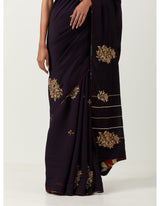 Syahi zardozi anar saree