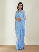 The Dusky Cloud Saree
