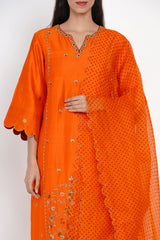 Kesar Zari Buti Kurta