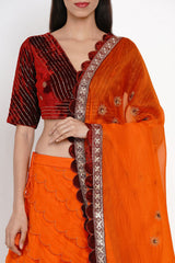 Kumkum Kesar Lehnga with Kesar Kumkum Dupatta