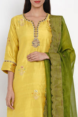Peetambari Zarad Zari Kurta and Sharara