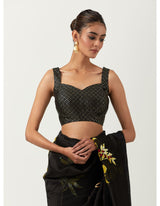 Shruti Haasan spotted wearing Black Jugnu saree