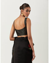 Shruti Haasan spotted wearing Black Jugnu saree