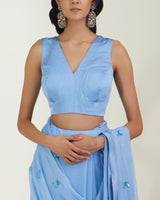 The Dusky Cloud Saree