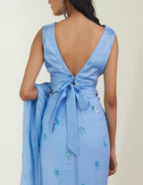The Dusky Cloud Saree