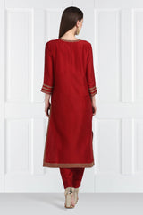 Gulnaar  Three Buti Zari Kurta With Pants and Organza Silk Dupatta