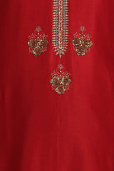 Gulnaar  Three Buti Zari Kurta With Pants and Organza Silk Dupatta