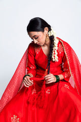 Alora Chanderi Silk Kalidaar Sharara Set
