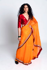 Baghpat  Handwoven Organza Silk Sari