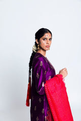 Saran Banarasi Silk Kurta Set