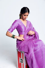 Bishnoi Organza Silk Sari