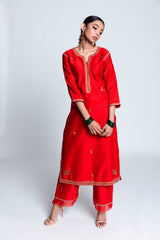 Uri  Chanderi Silk Kurta Set