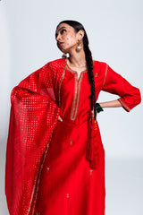 Uri  Chanderi Silk Kurta Set