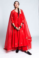 Alora Chanderi Silk Kalidaar Sharara Set