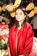Gulnaar  Three Buti Zari Kurta With Pants and Organza Silk Dupatta