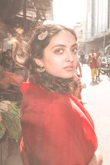 Gulnaar  Three Buti Zari Kurta With Pants and Organza Silk Dupatta