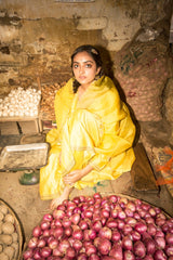 Champa Resham and Zari Angrakha Kurta With Chanderi Silk Pants and Hand Embroidered Dupatta