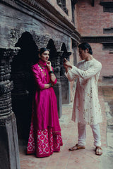 KURTA AND CHUDIDAR PANT IN IVORY