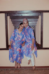 KURTA AND ALIGARHI PAJAMA IN BLUE