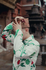 KURTA AND ALIGARHI PAJAMA IN GREEN