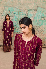 Phalsa Zari Resham Kurta