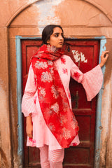 Gulaab Mulmul Kurta with 
Gulbahar Odhni
