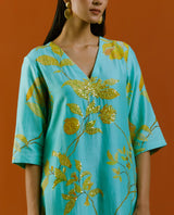 Aasmaani Jaal Kurta Set