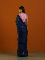 Neel Gulab Saree And Blouse
