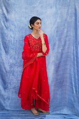 Oorja Gherdar Resham Kurta With Chanderi Silk Garara