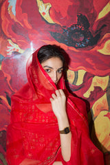 Oorja Gherdar Resham Kurta With Chanderi Silk Garara