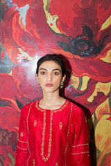 Oorja Resham Zardozi Kurta With Zari Pants