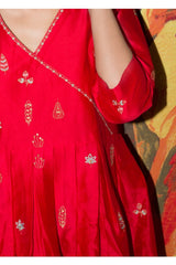 Oorja Resham Buti Short Kurta With Pants