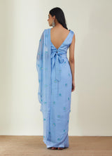 The Dusky Cloud Saree