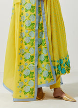 Yellow And Green Kurta Set