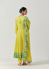 Yellow And Green Kurta Set