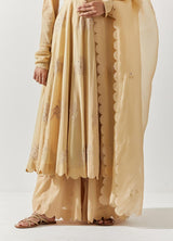 Beige Colour Cotton Mal Kurta Set