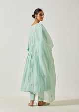 Aqua Green Colour Cotton Mal Kurta Set