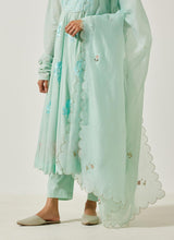 Aqua Green Cotton Mal Kurta Set