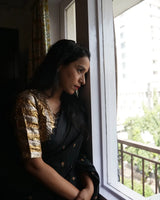 Tilottma shome spotted wearing Rani Kairi Saree &  Blouse