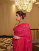 Karishma Tanna in Gulabi Taara Saree And Blouse