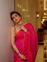 Karishma Tanna in Gulabi Taara Saree And Blouse