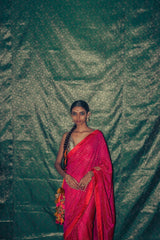 GULABI TAARA SAREE AND BLOUSE