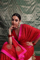LAAL SITARA SAREE AND BLOUSE