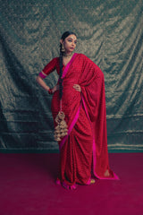 LAAL SITARA SAREE AND BLOUSE