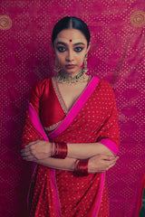 LAAL SITARA SAREE AND BLOUSE
