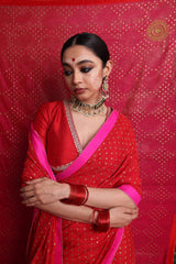 LAAL SITARA SAREE AND BLOUSE