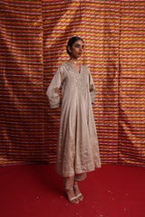 CHANDI ZARDOZI KALI KURTA SET