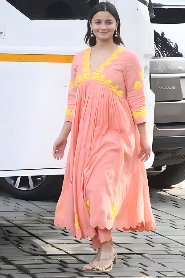 Alia Bhatt spotted wearing MADHU MALTI KURTA SET